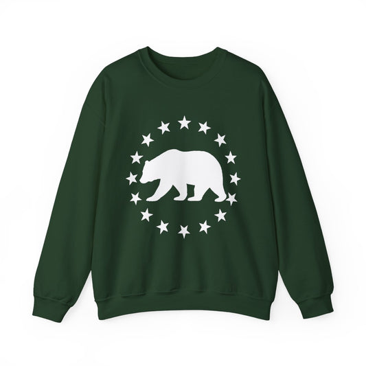 Bear and Stars Patriotic Sweatshirt for Outdoor Lovers - t427a25