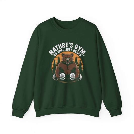 Nature’s Gym No WiFi Just Bears Sweatshirt - t173a25