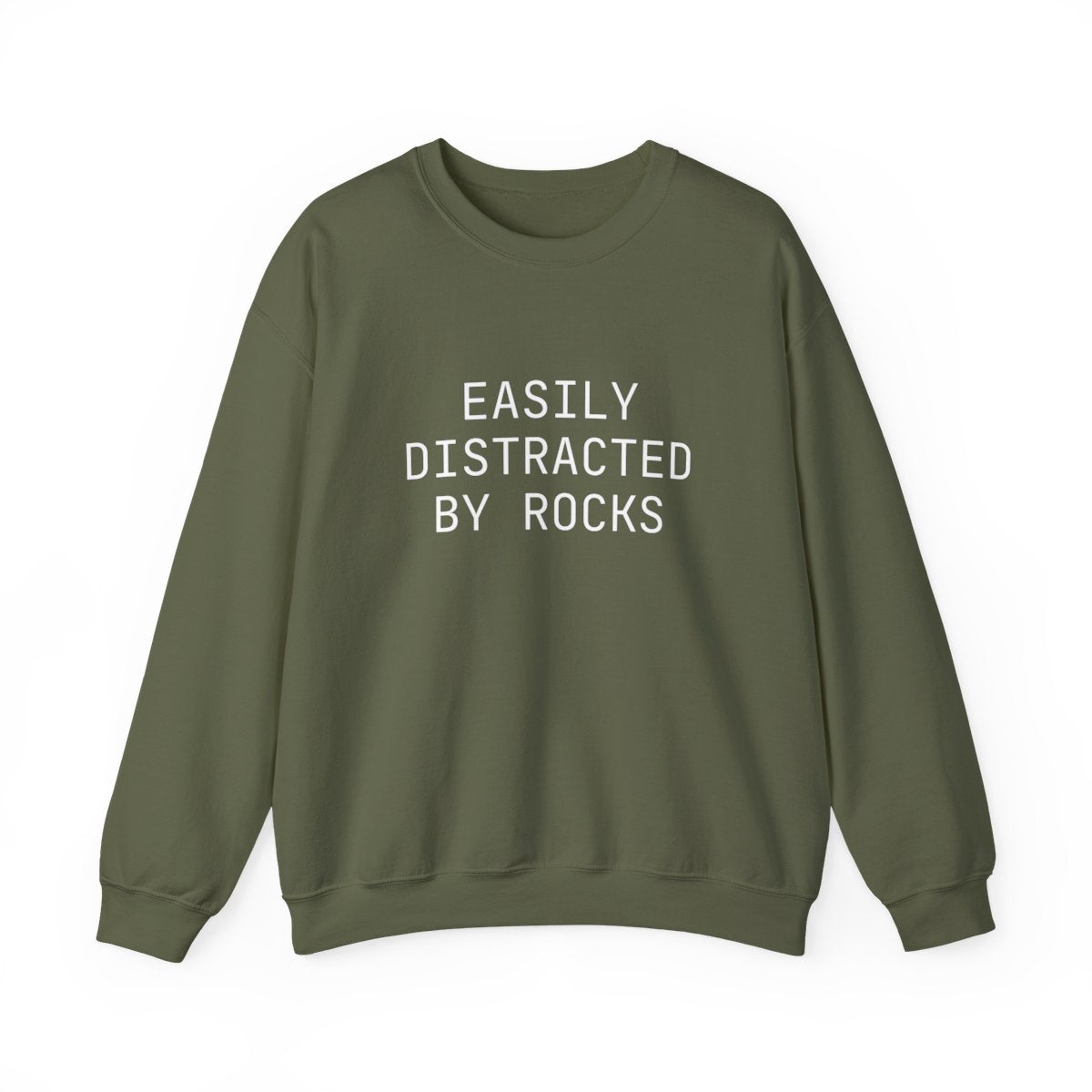 Easily Distracted By Rocks Funny Hiking Sweatshirt - t421a25