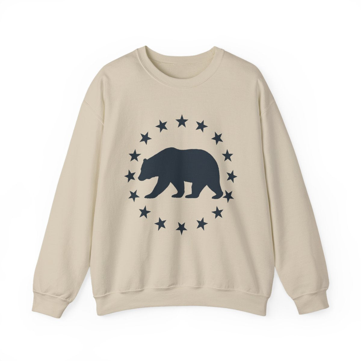Bear and Stars Patriotic Sweatshirt for Outdoor Lovers - t427a25