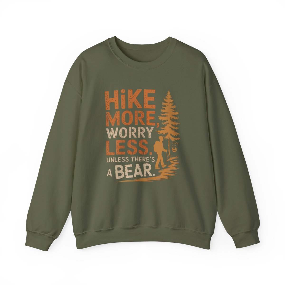Hike More Worry Less Funny Hiking Sweatshirt - t35a25