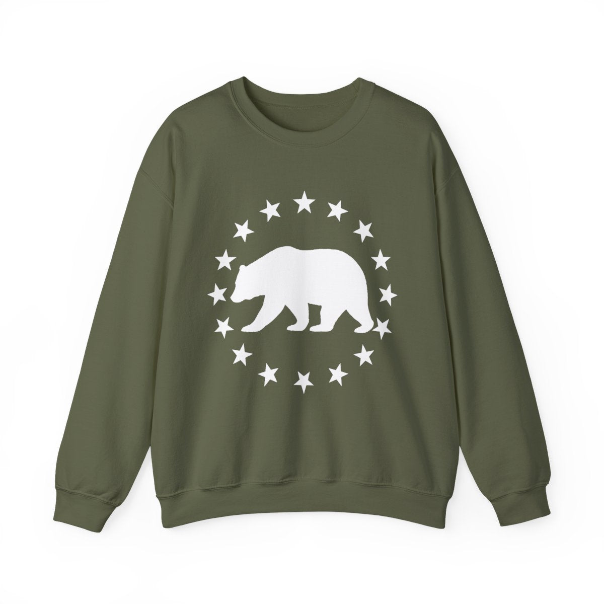 Bear and Stars Patriotic Sweatshirt for Outdoor Lovers - t427a25