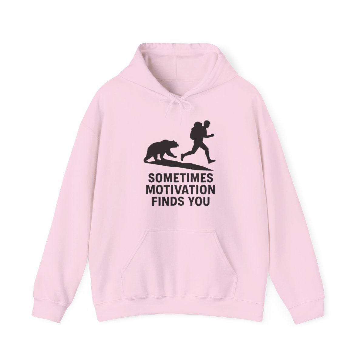 Sometimes Motivation Finds You Hoodie - Funny Hiking Gift - t268a25
