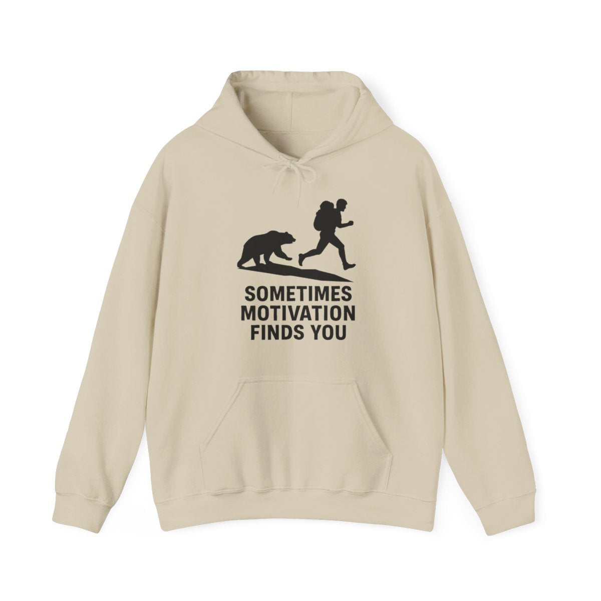 Sometimes Motivation Finds You Hoodie - Funny Hiking Gift - t268a25