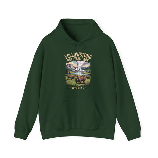 Yellowstone National Park Wyoming Hiking Hoodie - t282a25