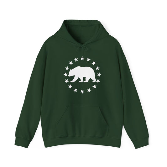 Bear and Stars Patriotic Hoodie for Outdoor Lovers - t427a25