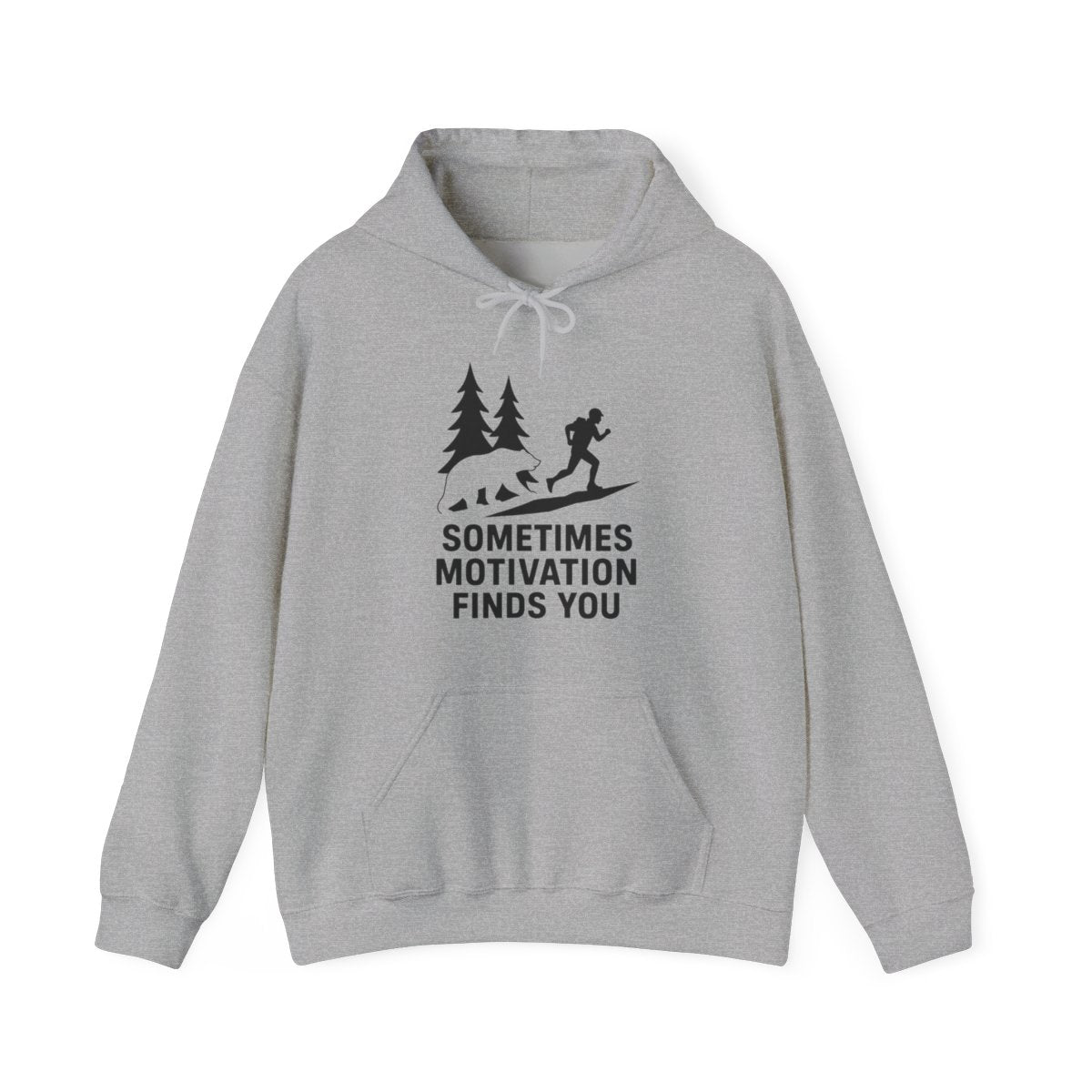 Sometimes Motivation Finds You Hoodie - Funny Outdoor Gift - t267a25