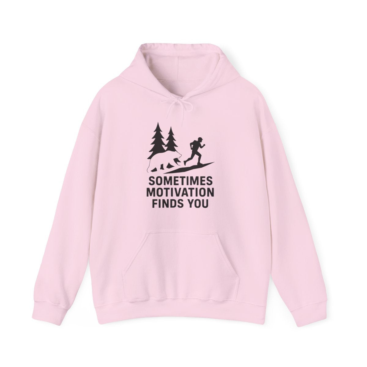 Sometimes Motivation Finds You Hoodie - Funny Outdoor Gift - t267a25