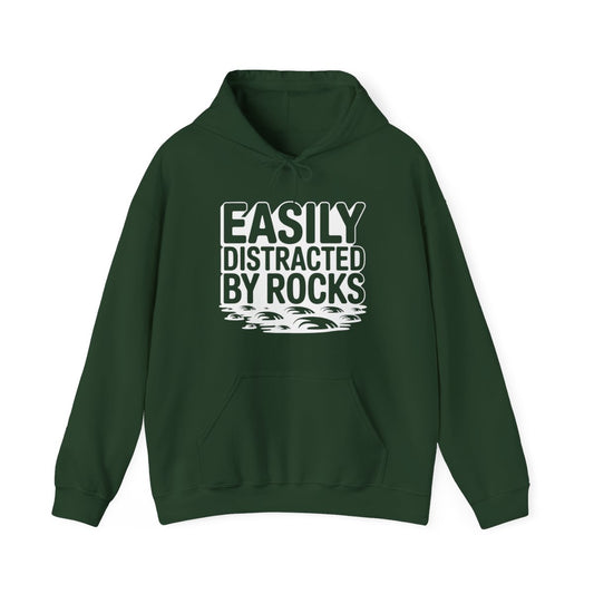 Easily Distracted by Rocks Hoodie - t410a25