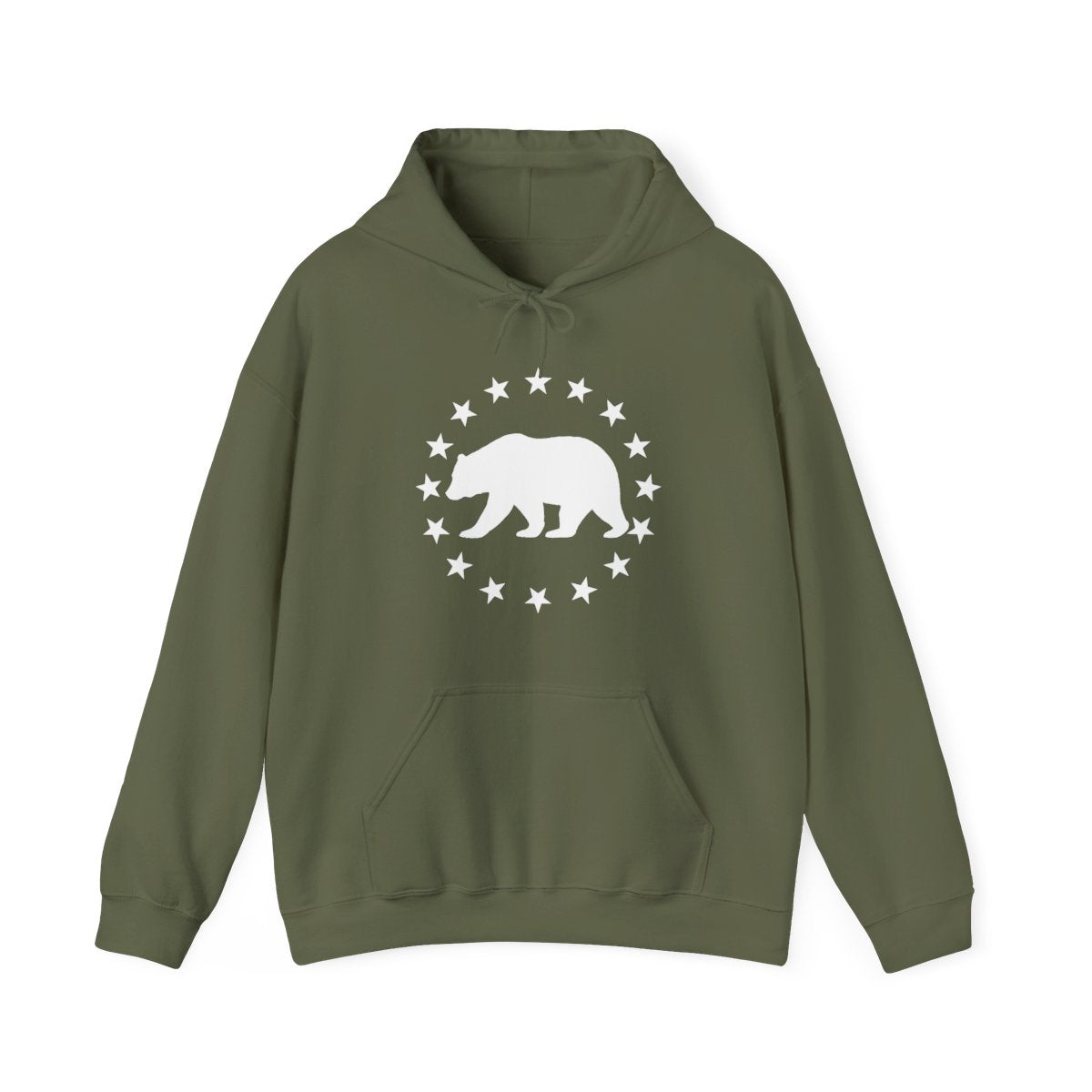 Bear and Stars Patriotic Hoodie for Outdoor Lovers - t427a25