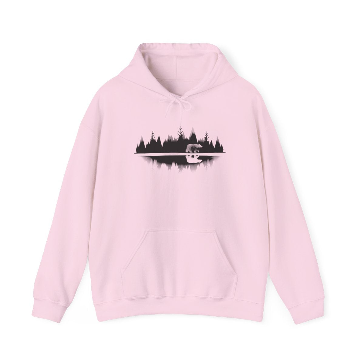 Bear Forest Reflection Wilderness Adventure Hoodie - t67a25