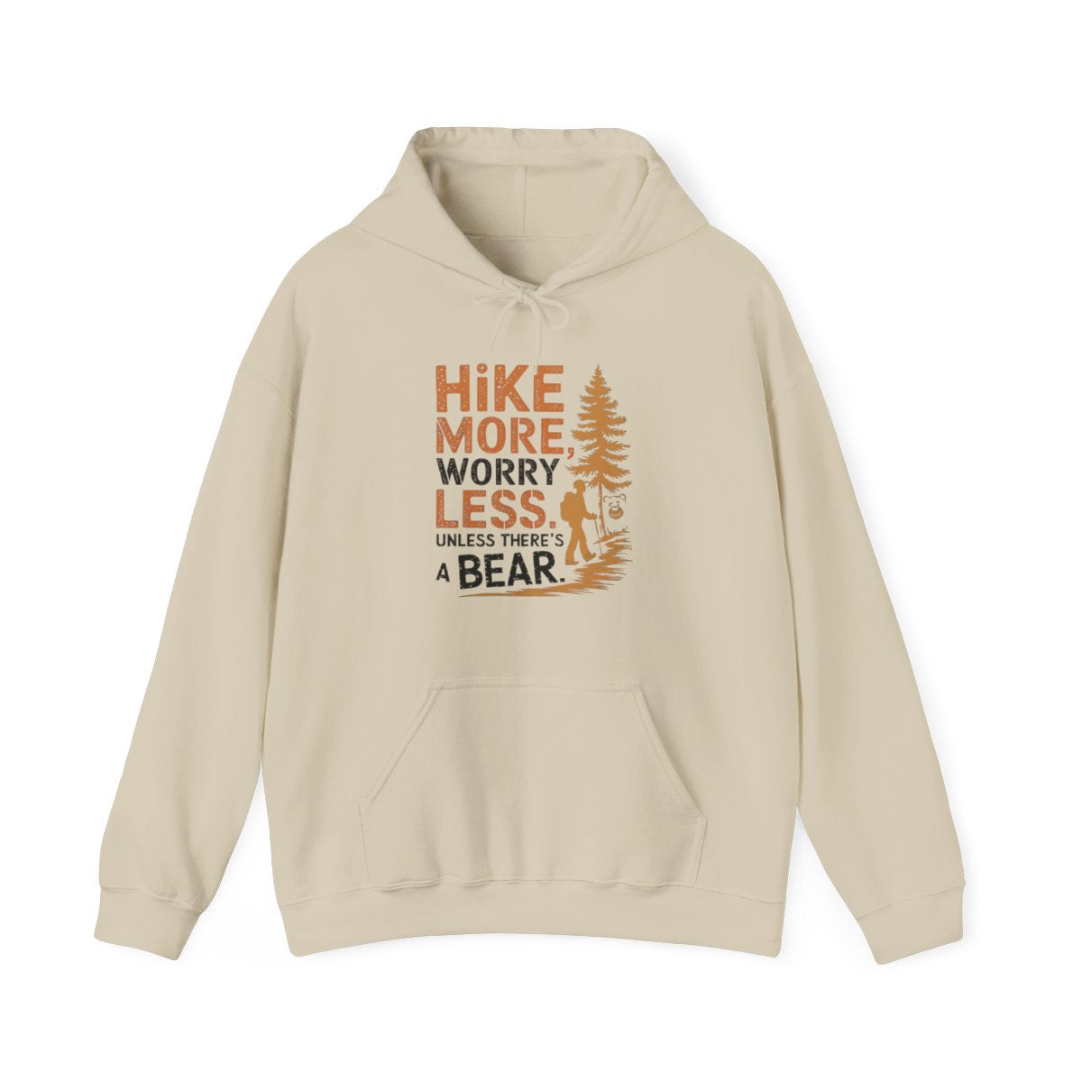 Hike More Worry Less Unless There’s a Bear Funny Hiking Hoodie - t35a25
