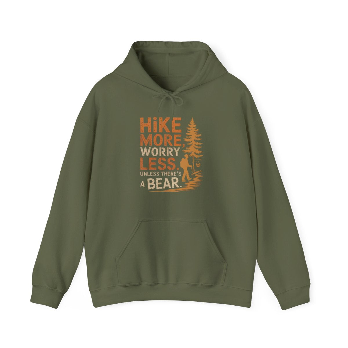 Hike More Worry Less Unless There’s a Bear Funny Hiking Hoodie - t35a25