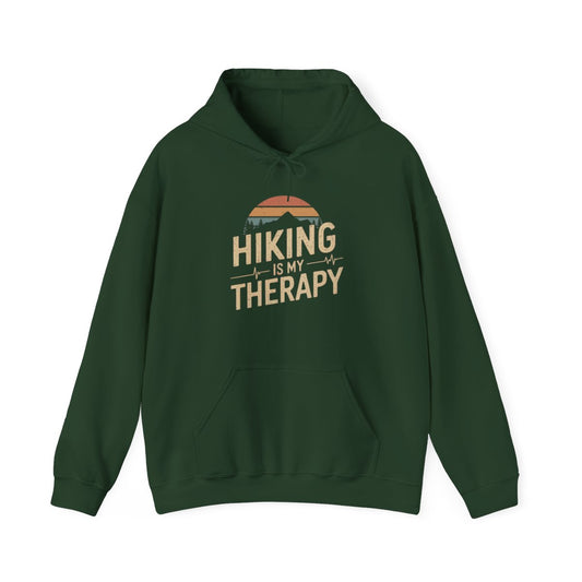 Hiking Is My Therapy Adventure Hoodie for Outdoor Enthusiasts - t52a25