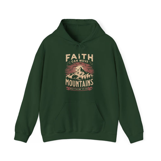 Faith Can Move Mountains Christian Adventure Hoodie - t9a25