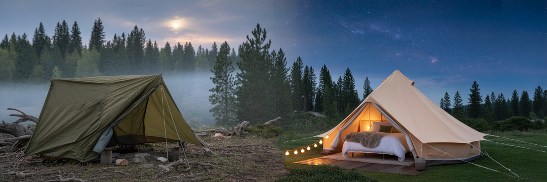 What is the difference between camping and glamping?