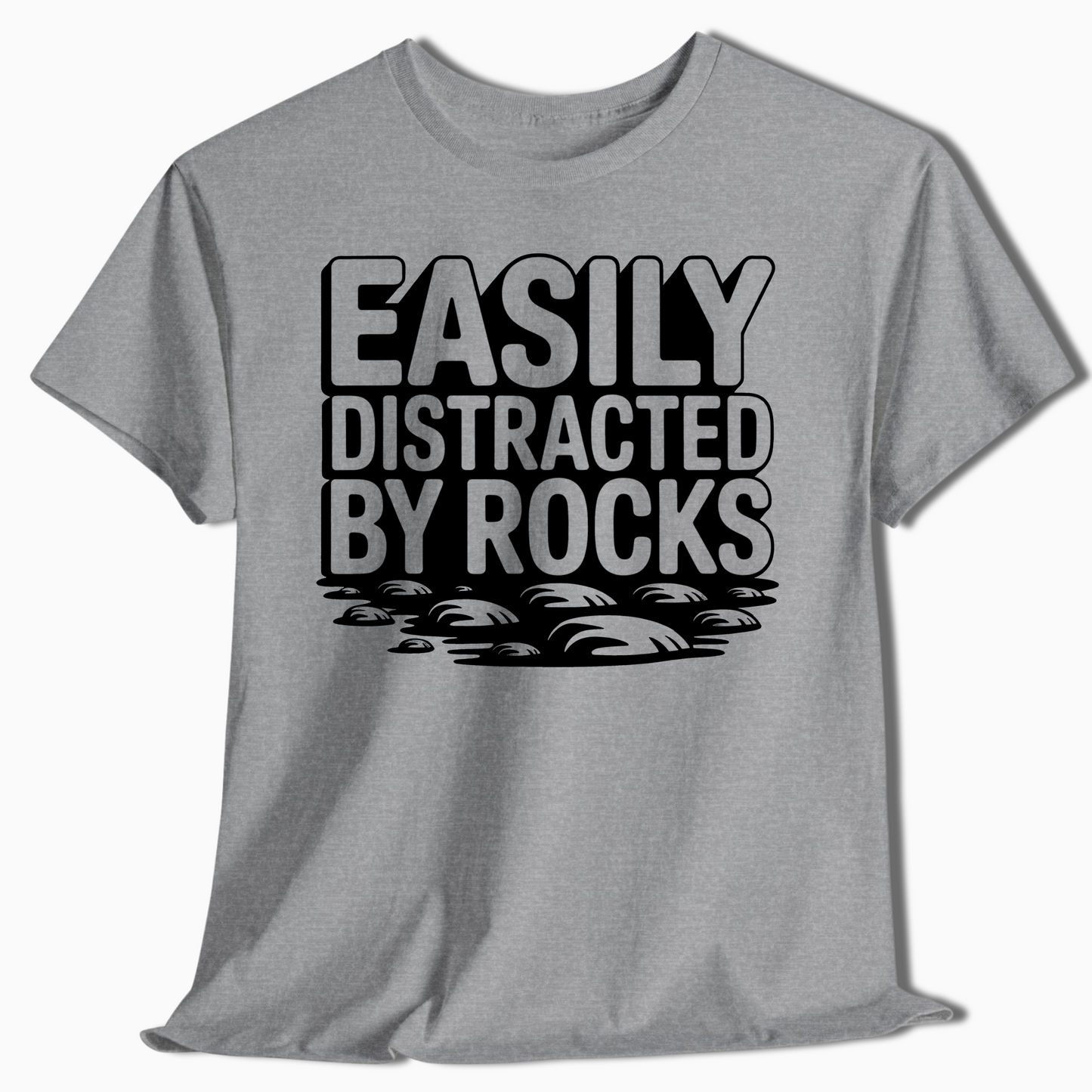 Easily Distracted by Rocks Funny Geology T-Shirt - t410a25