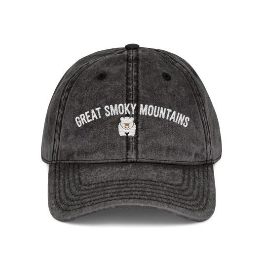 Great Smoky Mountains Cap with Bear Design - t386a25