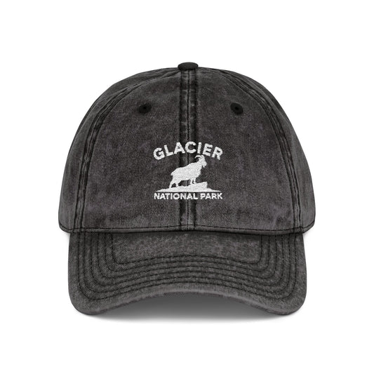 Glacier Mountain Line Art Cap - National Park Gift Hat - t330a25