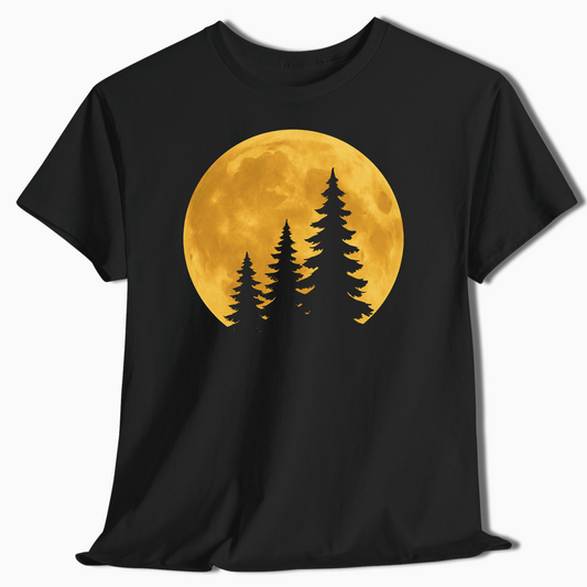 Moonlight Pine Tree Wilderness Shirt - t444a25