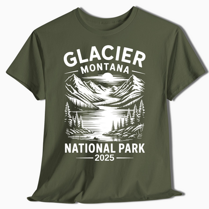 Glacier National Park Shirt with Custom Year – Montana Tee – t292a25