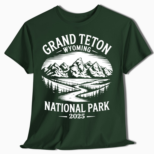 Grand Teton National Park Shirt with Custom Year – t294a25