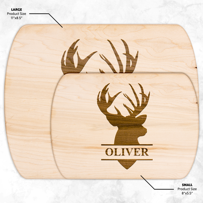 Custom Deer Silhouette Cutting Board with Name - t450a25