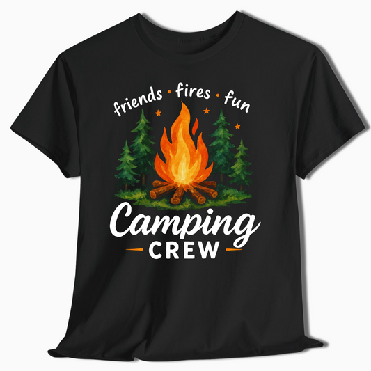 Camping Crew Friends Fires Fun T-Shirt - t439a25