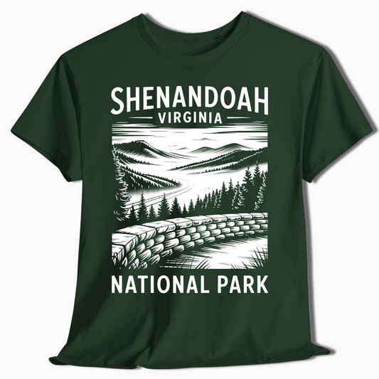 Shenandoah National Park T-Shirt - Skyline Drive Scenic Gift - t347a25