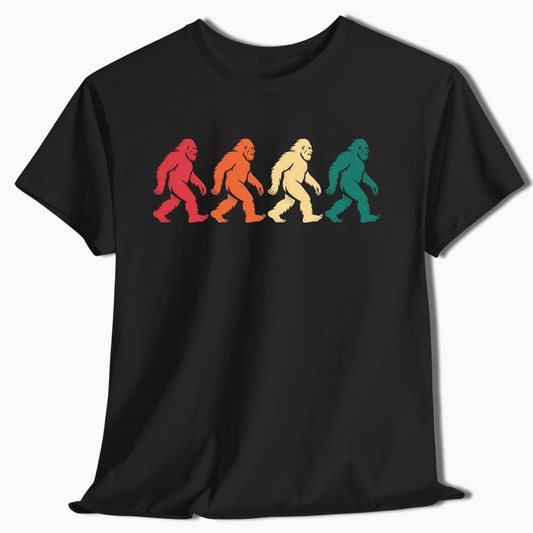 Retro Bigfoot Hiking T-Shirt - t411a25