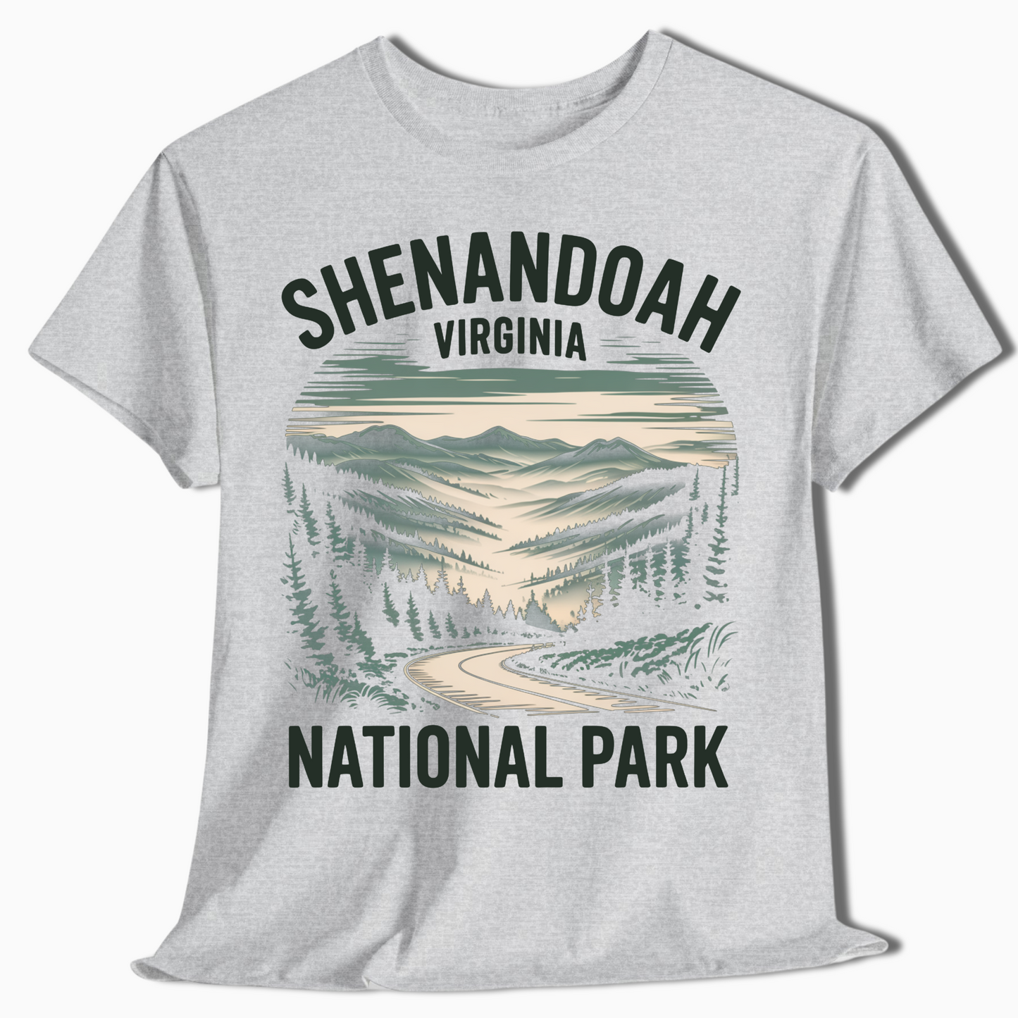 Shenandoah National Park T-Shirt - Color Scenic Road Gift - t348a25