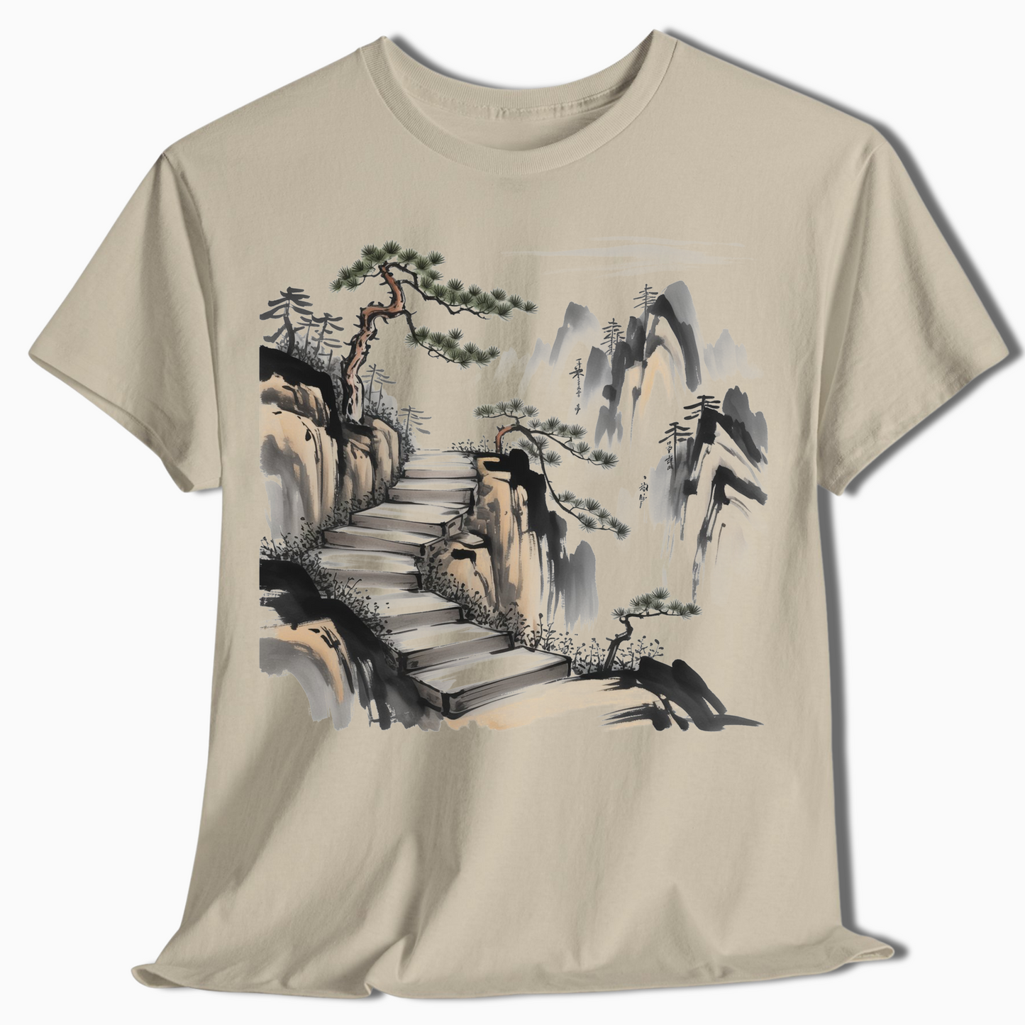 Peaceful Stone Stair Mountain Shirt - Zen Hiking Gift Tee - t460a25