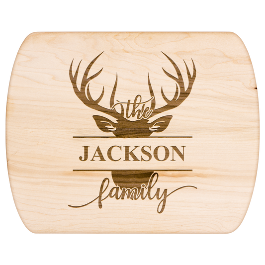 Custom Deer Antler Family Cutting Board for Kitchen or Cabin - t449a25