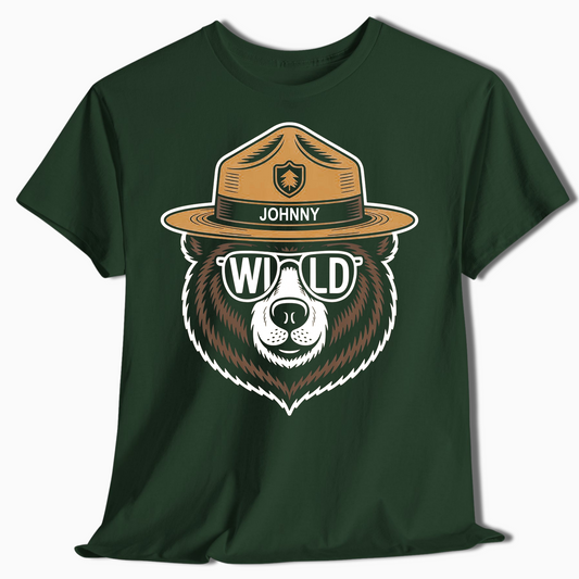 Custom Name Ranger Bear Shirt for Outdoor Lovers & Campers - t454a25