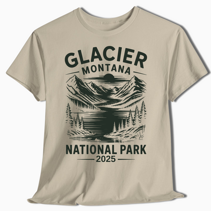 Glacier National Park Shirt with Custom Year – Montana Tee – t292a25