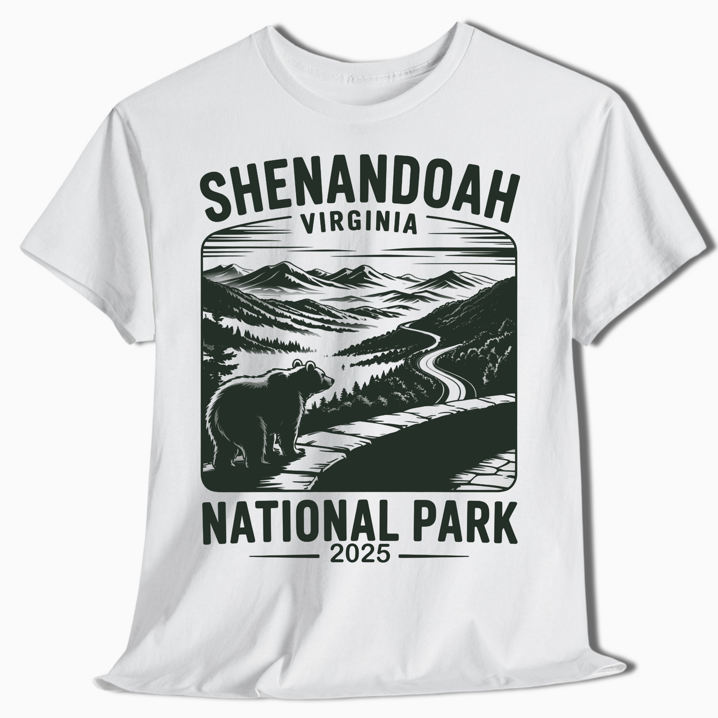 Shenandoah National Park T-Shirt with Bear - Custom 2025 Gift - t344a25
