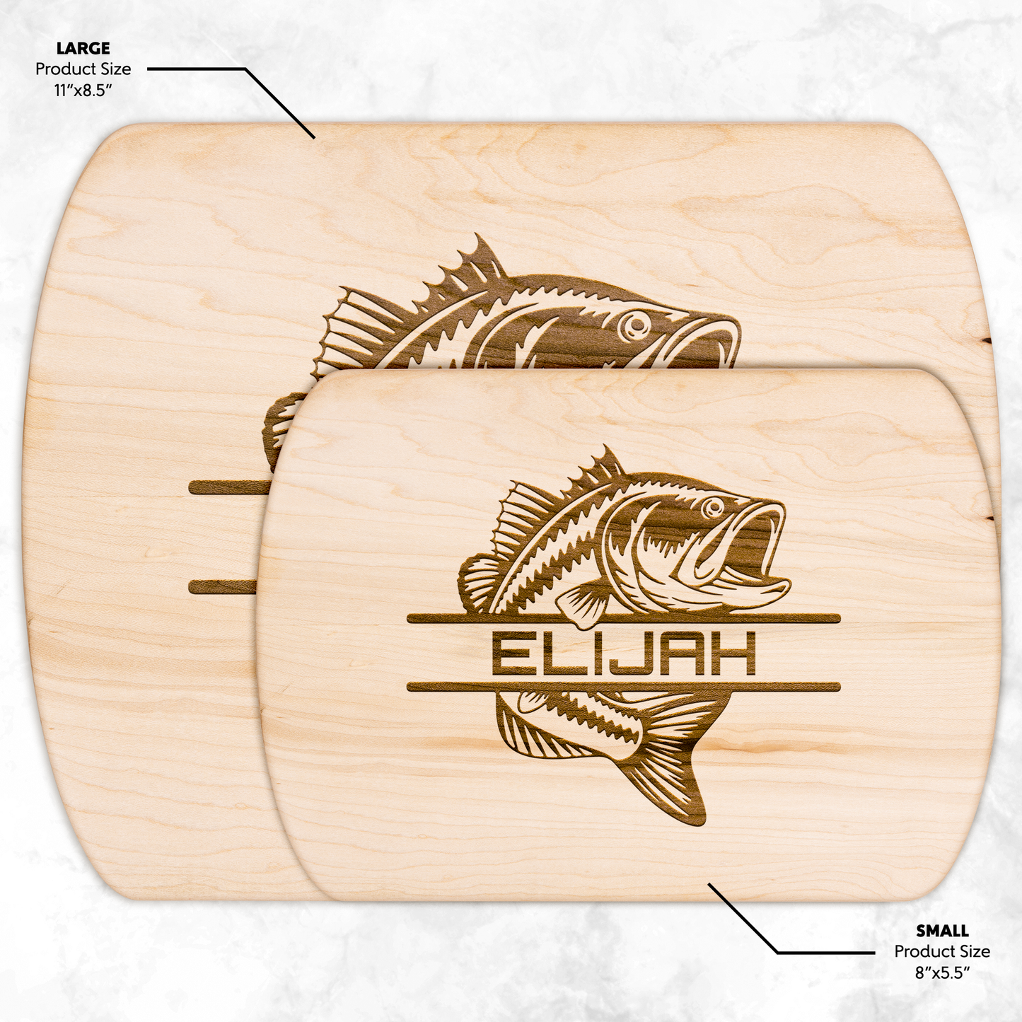 Personalized Fishing Cutting Board for Cabin or Kitchen - t448a25