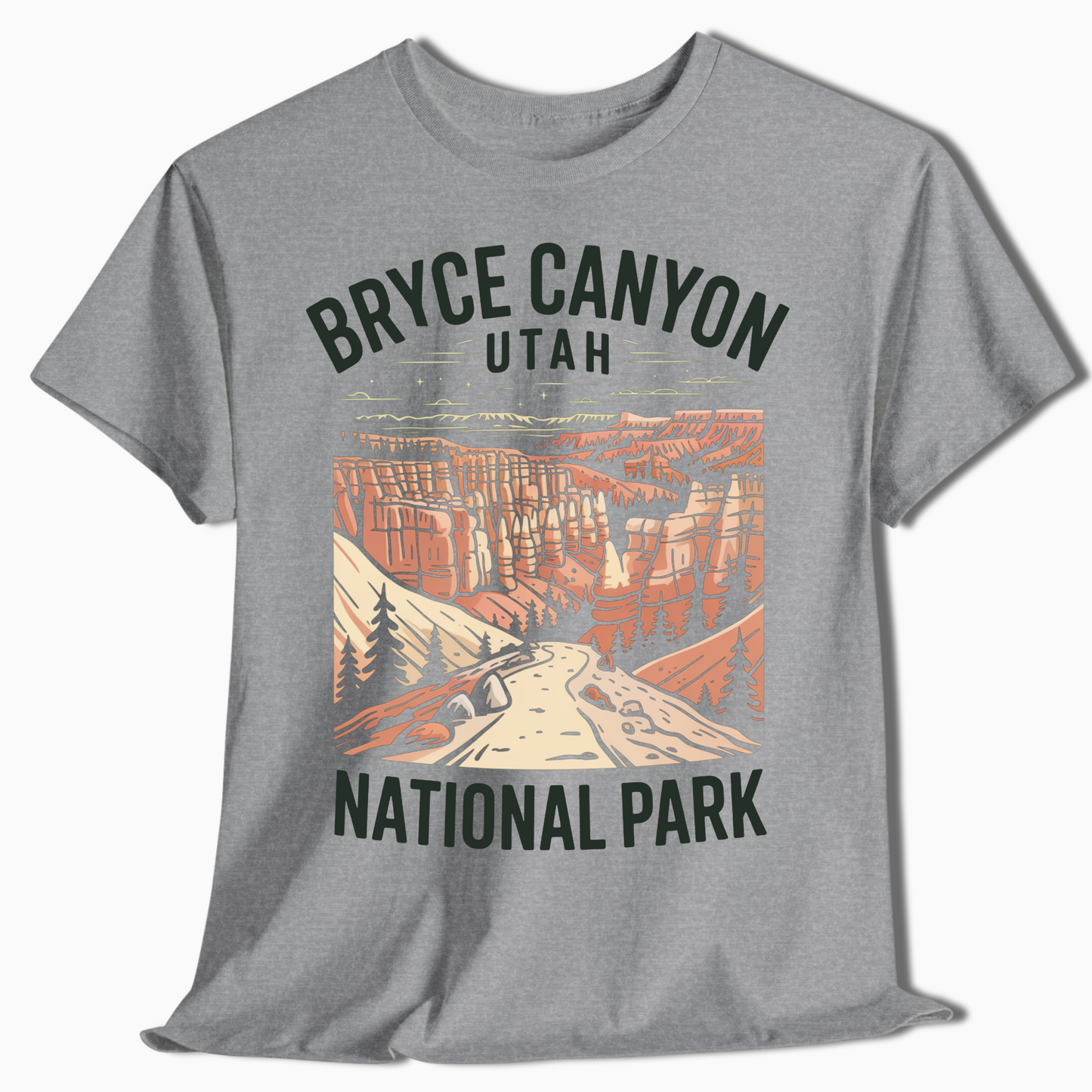 Bryce Canyon National Park T-Shirt - Colorful Hoodoo Design - t351a25