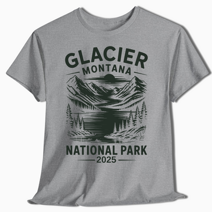 Glacier National Park Shirt with Custom Year – Montana Tee – t292a25