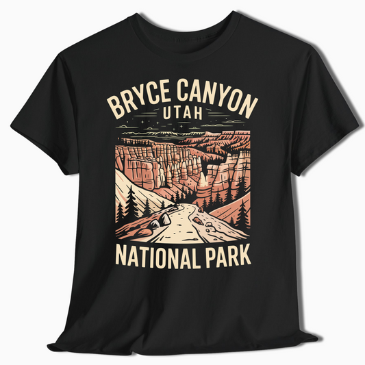 Bryce Canyon National Park T-Shirt - Colorful Hoodoo Design - t351a25