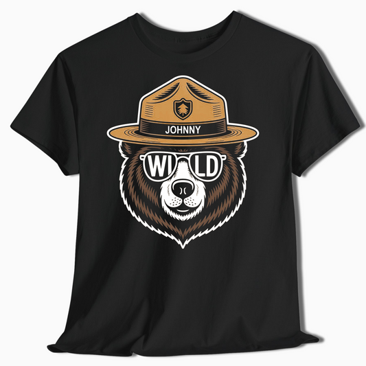 Custom Name Ranger Bear Shirt for Outdoor Lovers & Campers - t454a25
