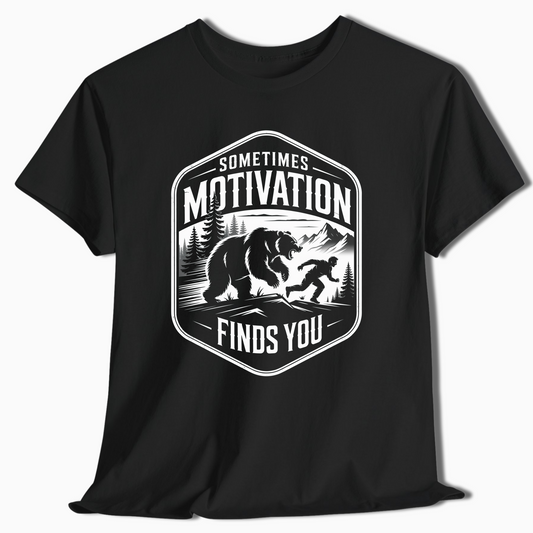 Sometimes Motivation Finds You Bear Chase Hiking Shirt - t417a25