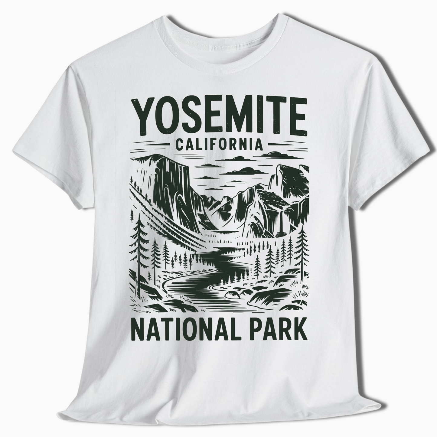 Minimalist Yosemite National Park Hiking Shirt - t284a25