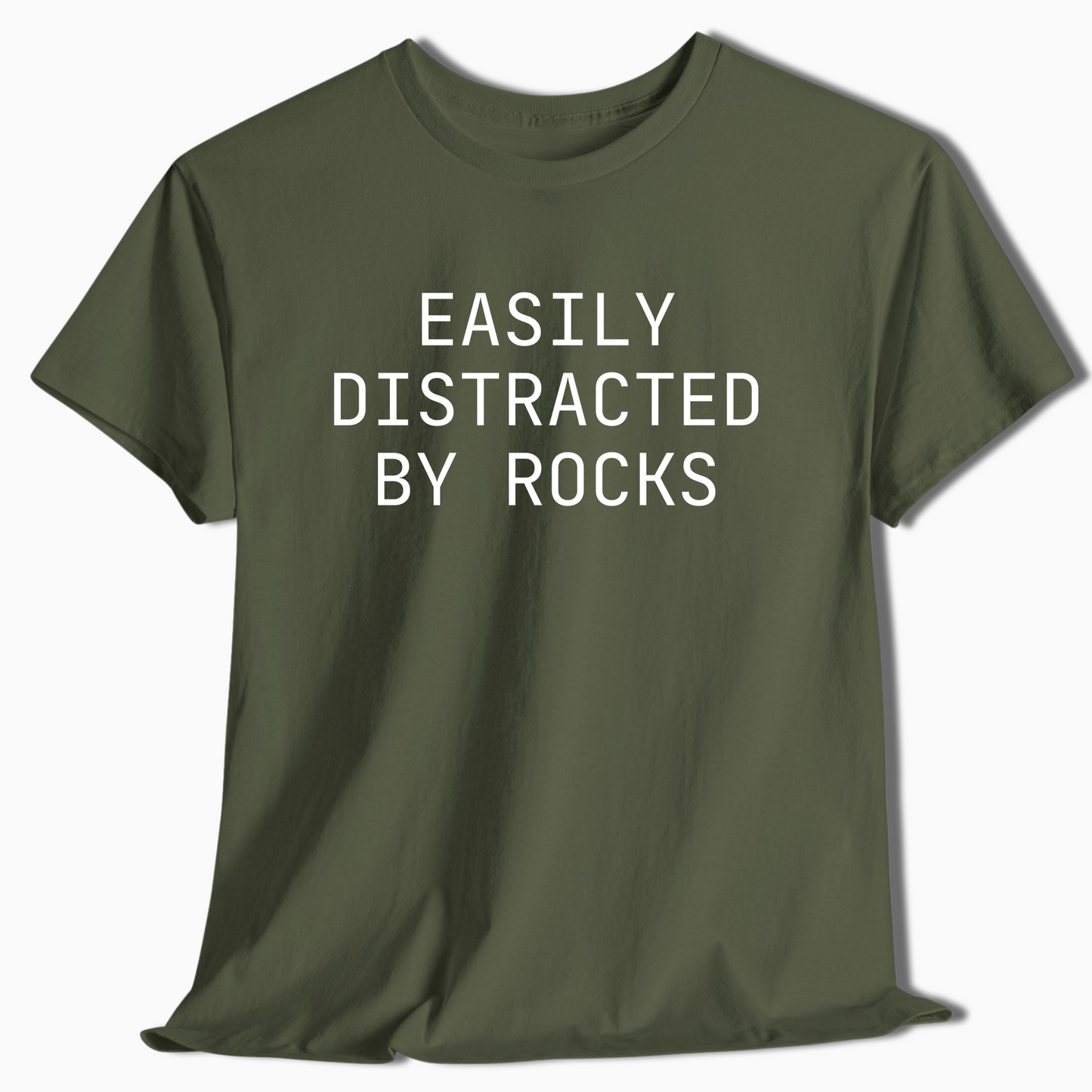 Easily Distracted By Rocks Funny Hiking Shirt - t421a25