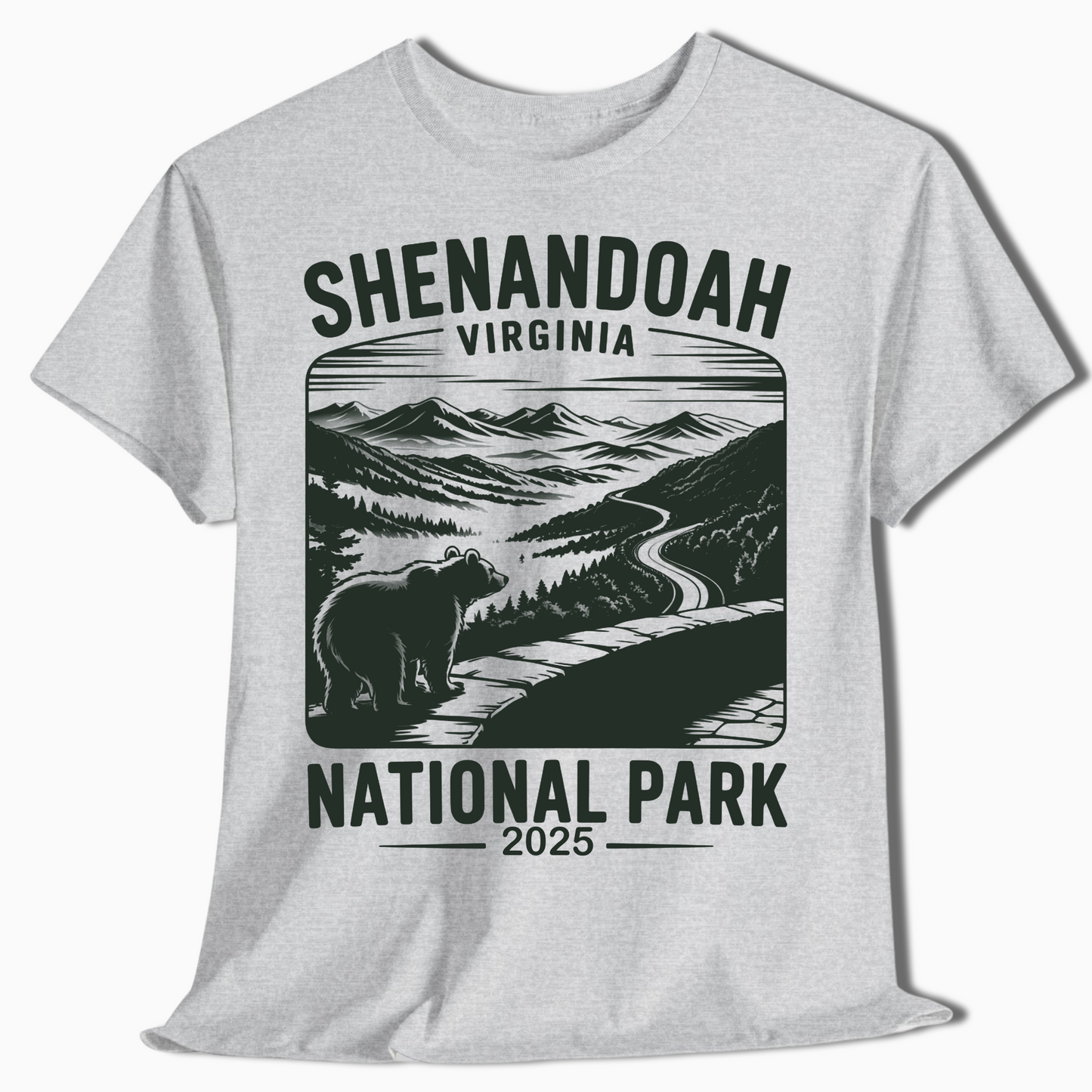 Shenandoah National Park T-Shirt with Bear - Custom 2025 Gift - t344a25