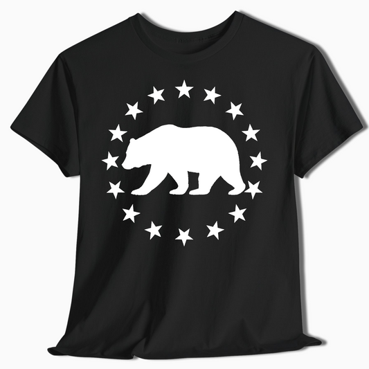 Patriotic Bear Star Outdoor T-Shirt - t427a25