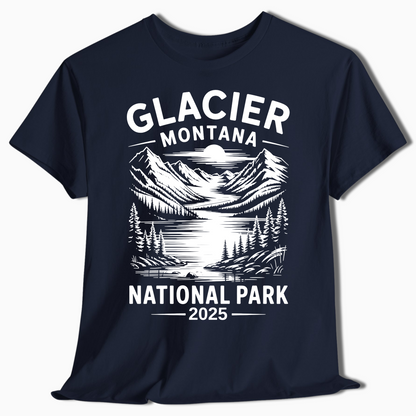 Glacier National Park Shirt with Custom Year – Montana Tee – t292a25
