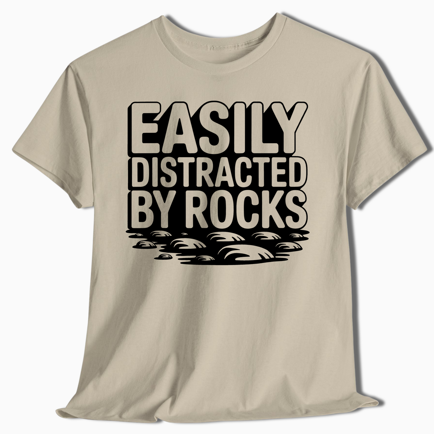 Easily Distracted by Rocks Funny Geology T-Shirt - t410a25