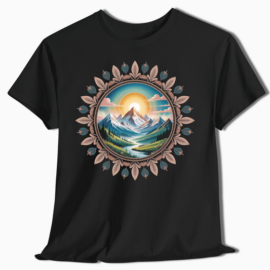 Mountain Mandala Nature T-Shirt - t408a25