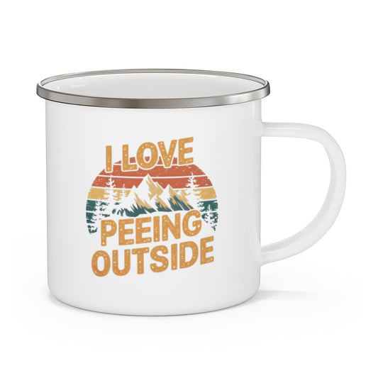 I Love Peeing Outside Funny Camping Mug for Outdoor Lovers - t93a25